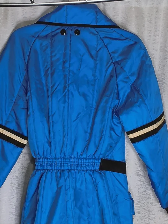 Vintage Snowmobile Suit JC Penny Blue Nylon Men’s Size Small Retro Winter Gear - Picture 3 of 12